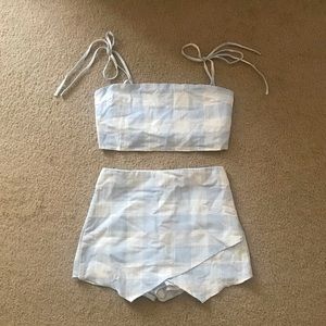 Gingham Two Piece Set